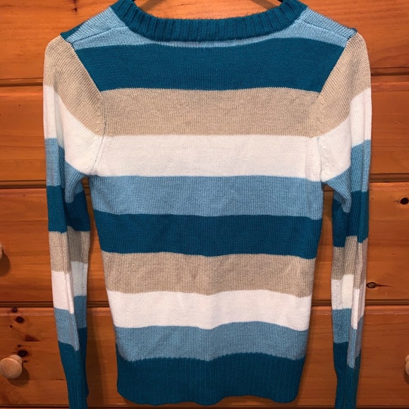 Multicolored V-Neck Sweater - Picture 2 of 3